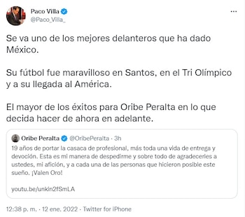 Paco Villa le deseó suerte