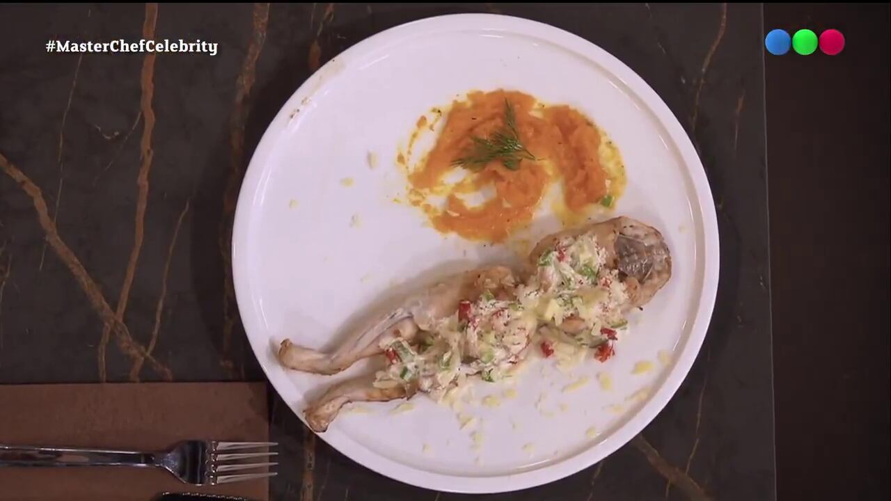 El plato de Momi Giardina que puso en riesgo su continuidad en MasterChef Celebrity (Captura Telefe)