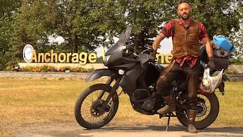 Diego Saad, con su Kawasaki