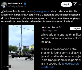 Enrique Gómez contra Petro