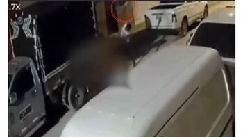 El agresor lanzó piedras a