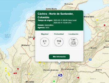 El sismo se presentó a