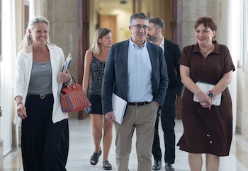 08/09/2026 El portavoz del PSOE en el Congreso, Patxi López, a su llegada a la Junta de Portavoces en el Congreso de los Diputados, en la sala Mariana Pineda, a 8 de septiembre de 2026, en Madrid (España).
POLITICA
Eduardo Parra - Europa Press