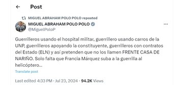 Miguel Polo Polo también arremetió