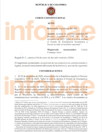 La Corte pidió conceptos a