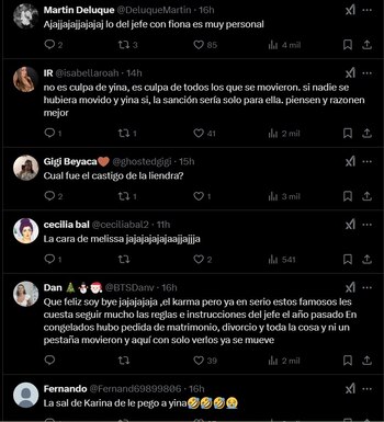 Reacción de los internautas tras