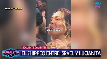 Luciana Roy confiesa que Israel Dreyfus le gusta y él responde: “Hubo mucha química”. Captura: Magaly TV La Firme.
