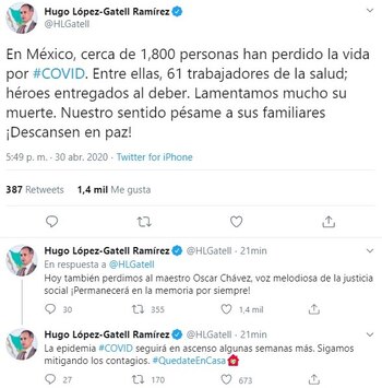 El doctor López-Gatell también se