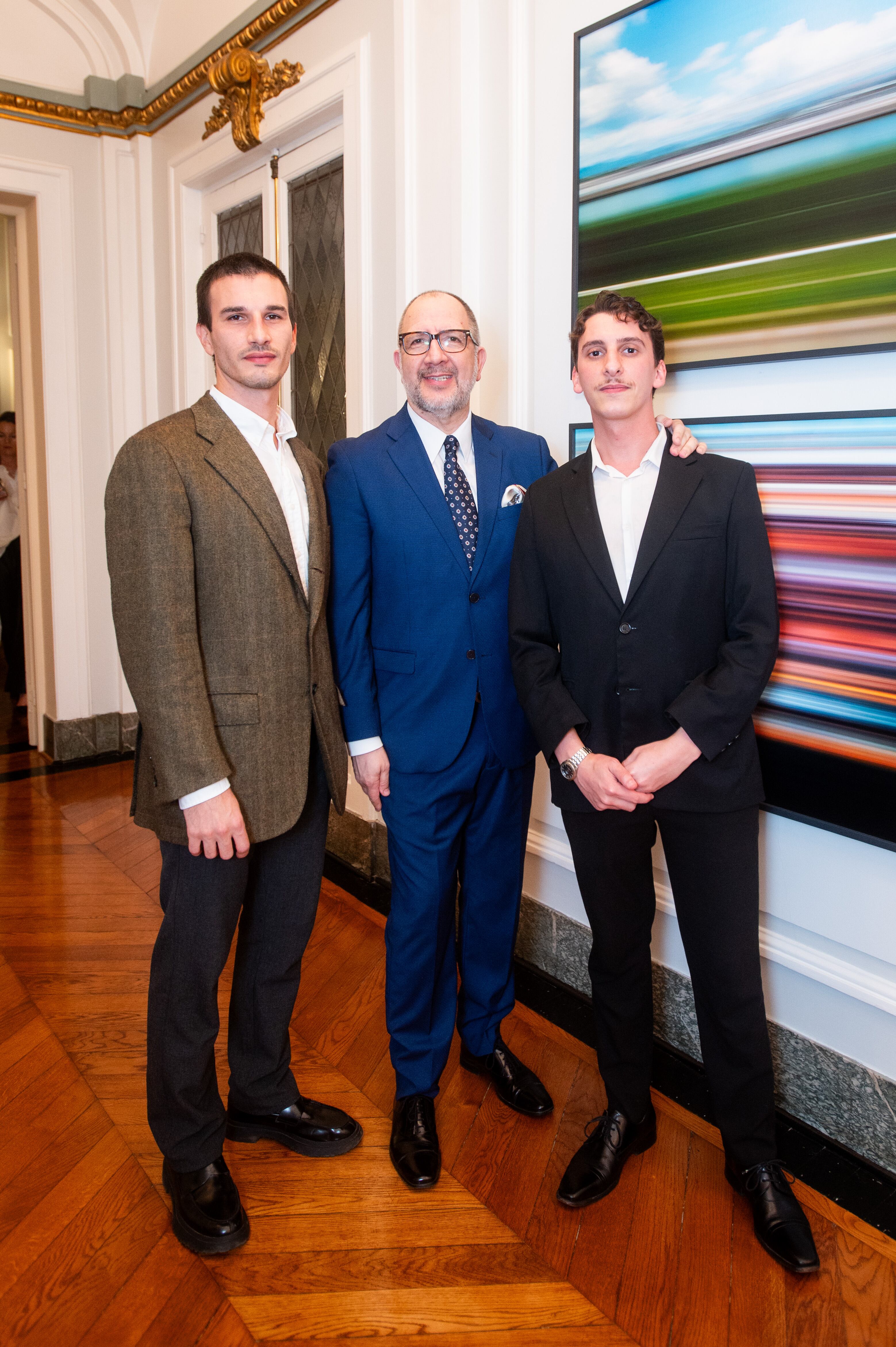 El artista, Sasha Minovich, y el galerista, Tomás Goycochea Scheinsohn (Galería Vernet)