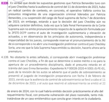 Imputaciones contra el juez supremo