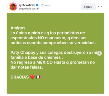 El cantautor arremetió contra la conductora de Ventaneando.