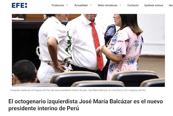 El titular de EFE. Foto: