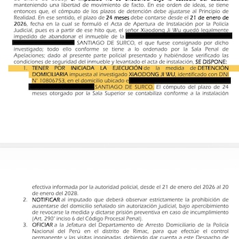 Ji Wu Xiadong cumple arresto