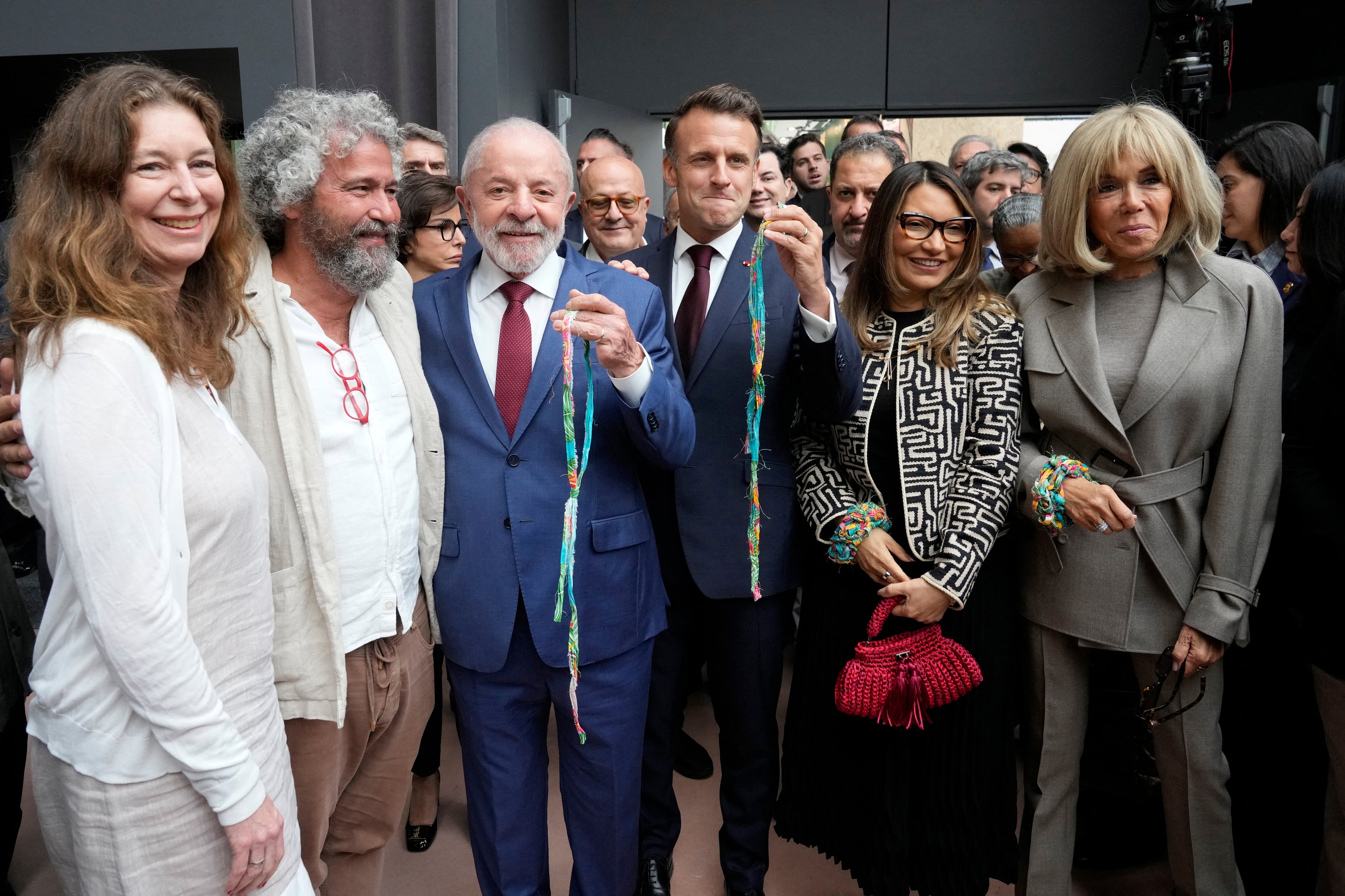 Otro tema divisorio entre Macron y Lula fue el conflicto entre Rusia y Ucrania (Michel Euler/Pool vía REUTERS)