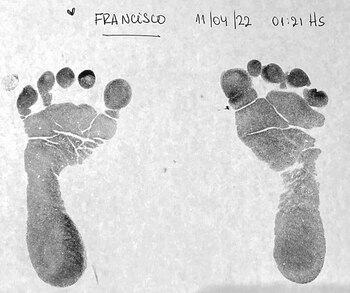 El posteo del nacimiento de