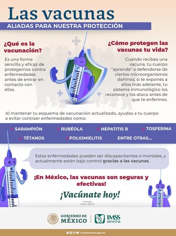 IMSS Bienestar inicia su campaña de vacunación invernal 2024, proporcionando acceso gratuito a vacunas esenciales para la salud de la población sin seguridad social.