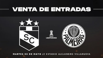 Entradas Sporting Cristal vs Palmeiras por Copa Libertadores 2026: precios y dónde comprar los boletos para el partido en Matute