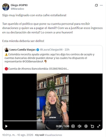 Los usuarios consideran que la propuesta del congresista puede terminar en estafa - crédito @Maradoo/X