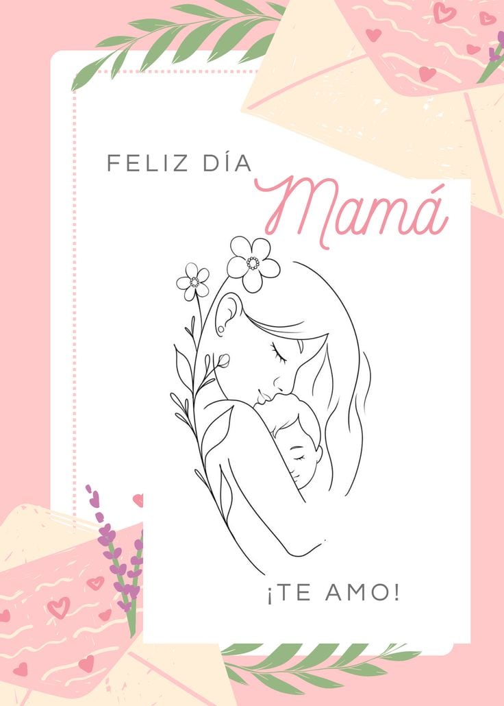 Tarjetas por el Día de la Madre. Foto: Pinterest
