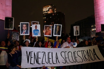 Venezolanos protestan en Ciudad de
