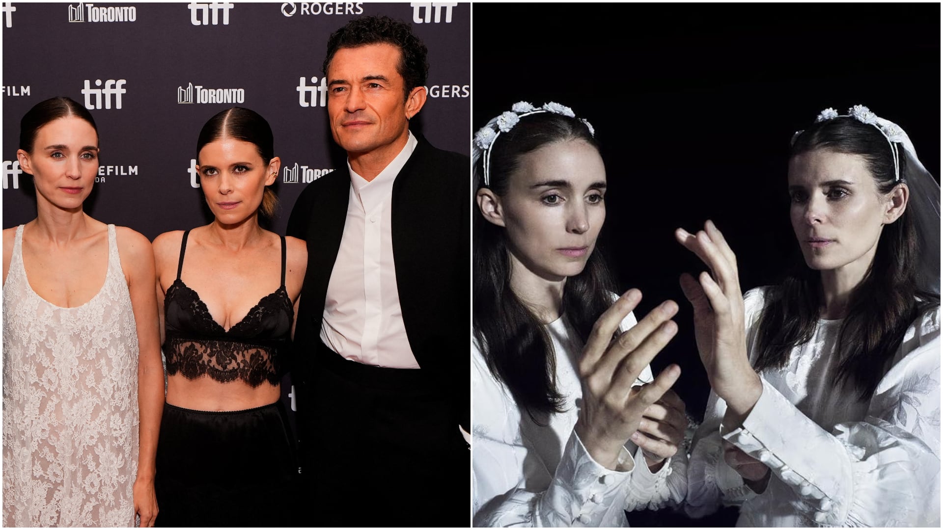 Orlando Bloom habló en el Festival de San Sebastián sobre la escena de trío que filmó con Rooney Mara y Kate Mara para
