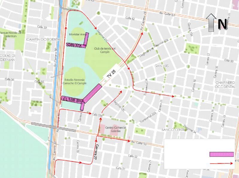 La zona alrededor del estadio El Campín tendrá varios cierres por el concierto homenaje a Yeison Jiménez, según confirmó la Secretaría de Movilidad - crédito Secretaría de Movilidad