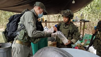 El Ejército Nacional, con apoyo