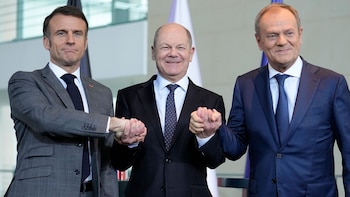Reunión Olaf Scholz, Emmanuel Macron y Donald Tusk