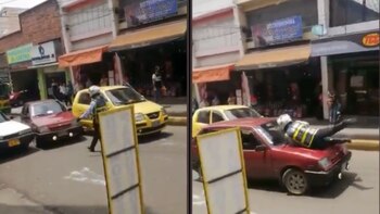 Agente de tránsito fue arrastrado