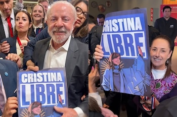 Presidentes. El brasileño Lula Da Silva y la mexicana Claudia Sheinbaum pidieron por Cristina Libre