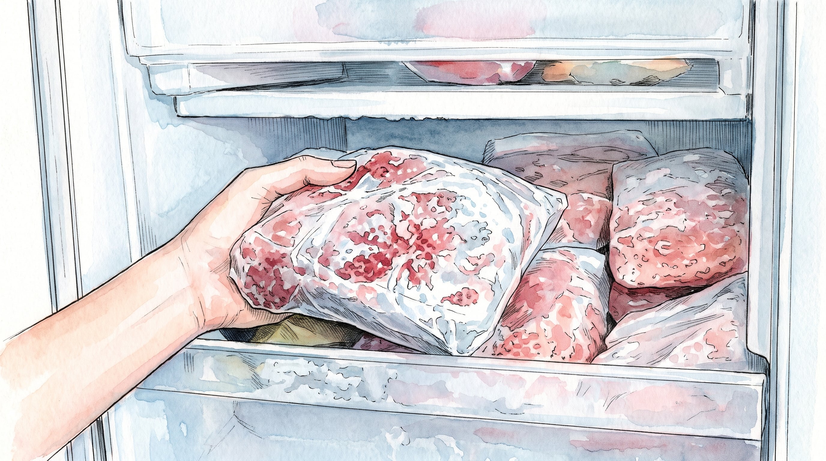 La carne congelada conserva su seguridad mientras permanece a 18 grados bajo cero o menos. (Imagen Ilustrativa Infobae)