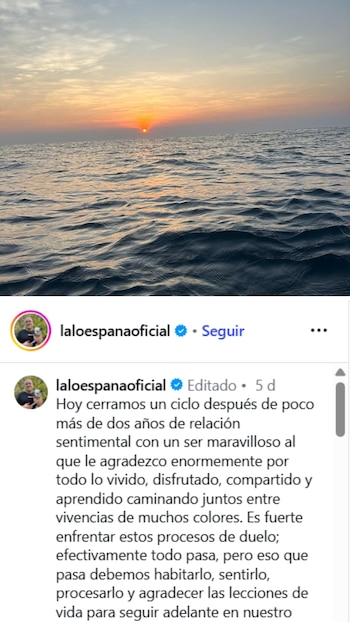 Lalo España confirmó así su