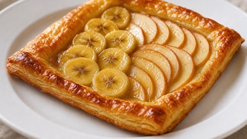 Receta de hojaldre de plátano y manzana, rápida y fácil
