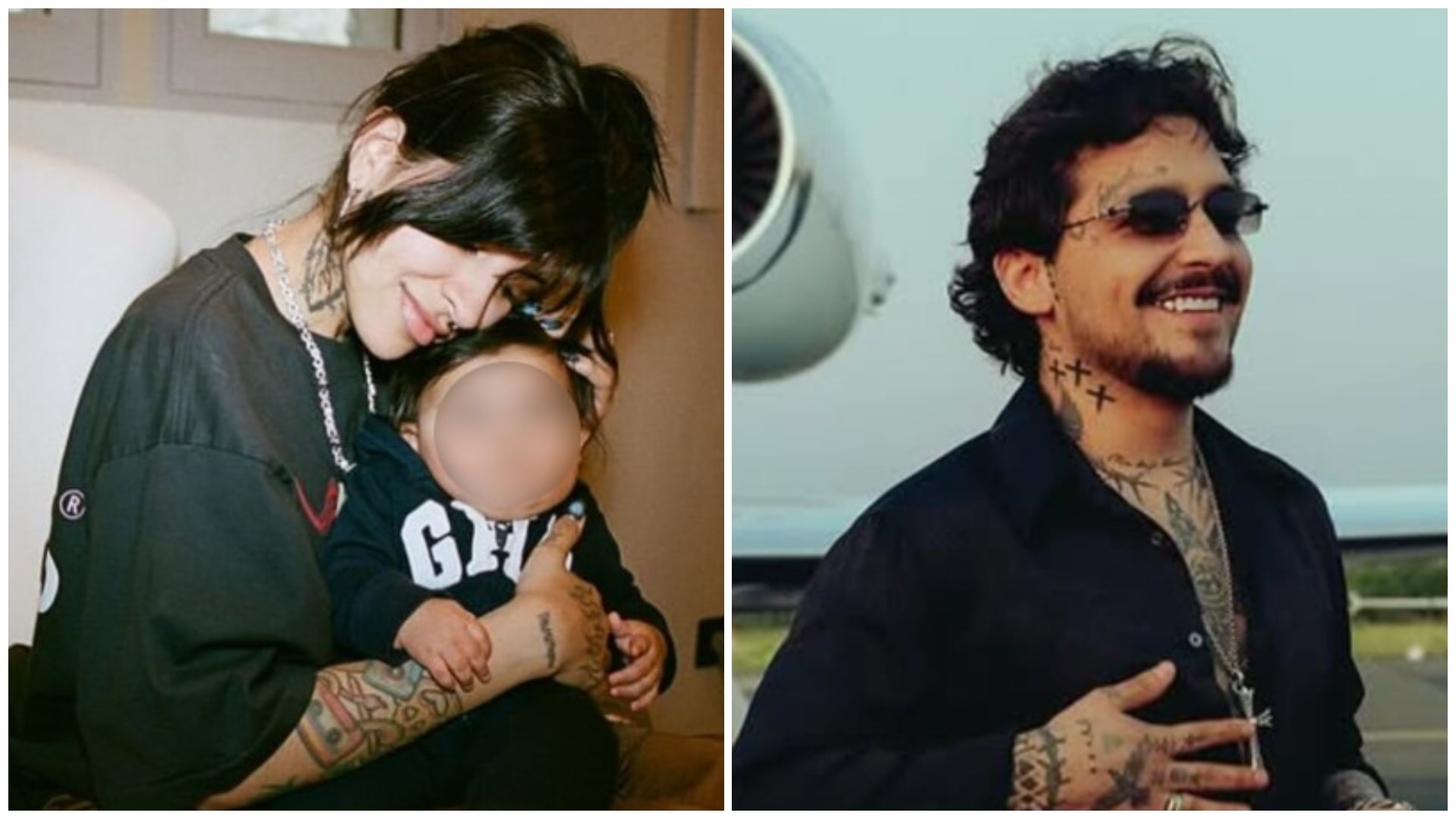 Nodal y Cazzu podrían encontrarse cara a cara en los juzgados. (IG: @cazzu // @nodal)