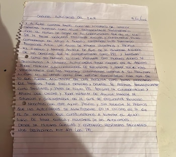 Carta de presos uruguayos del