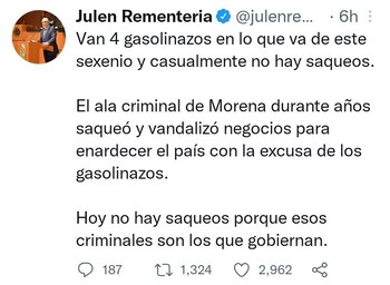 El senador panista nuevamente arremetió