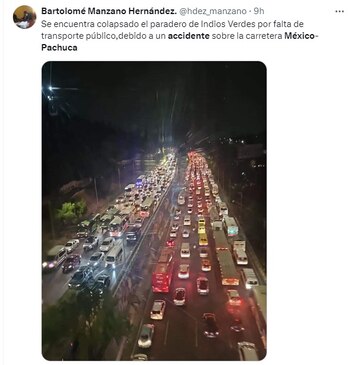 La carretera registró largas filas