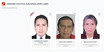 Lista de vicepresidentes en Perú 2026: estos son los acompañantes de cada candidato: Captura: ONPE.