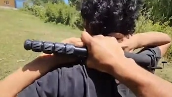 El menor tras ser atrapado