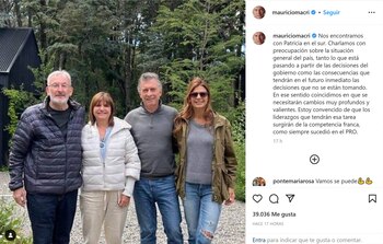 Mauricio Macri comentó en Instagram