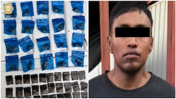 Detenido en la CDMX con 50 dosis de drogas. Crédito: SSC
