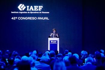 Javier Milei en el IAEF