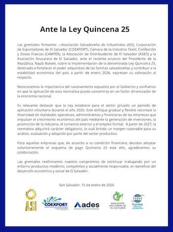 Las gremiales empresariales agradecieron a