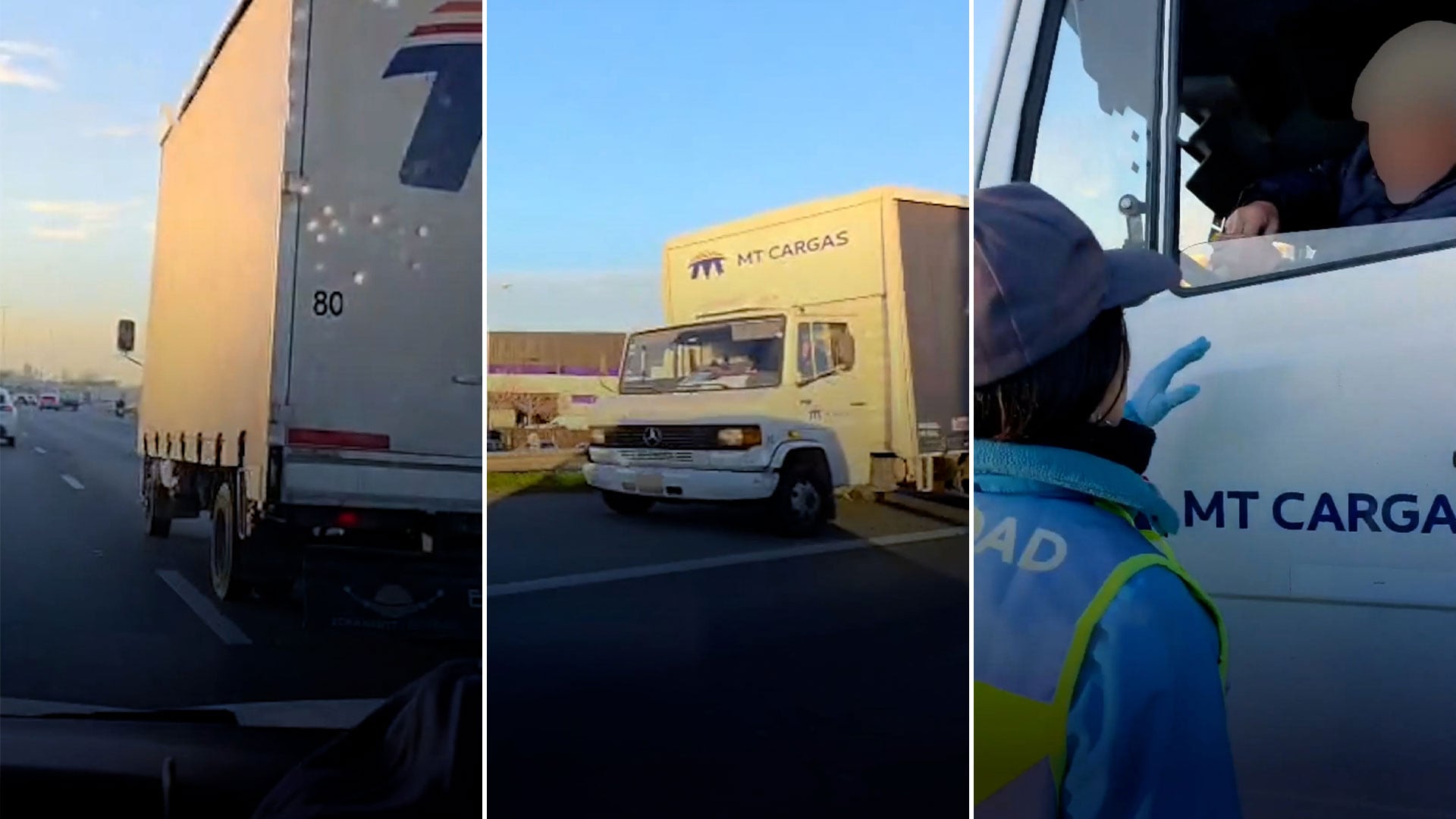 Un camionero cometió cinco infracciones simultáneas en la autopista Acceso Oeste y fue detenido