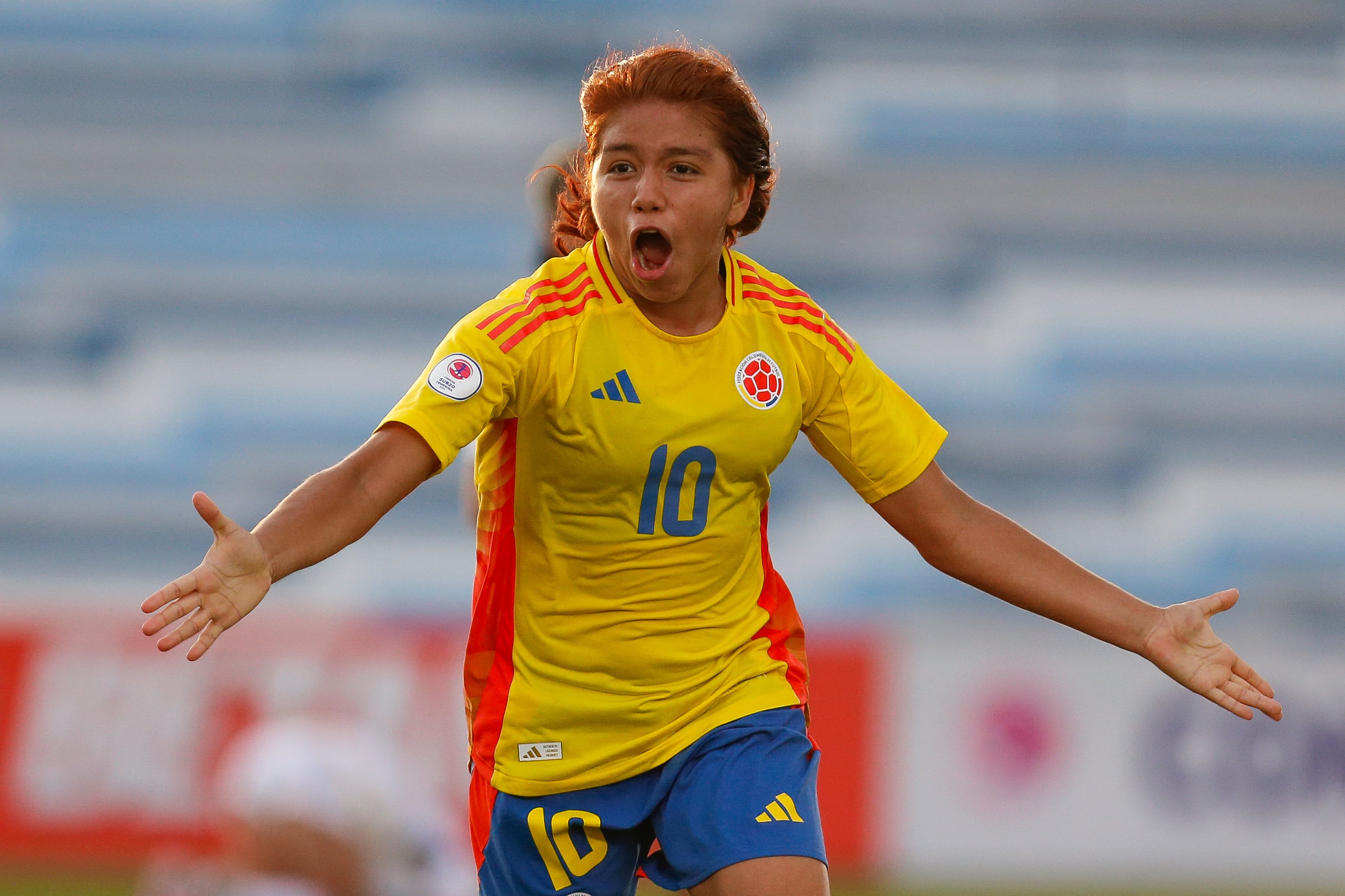 Gabriela Rodríguez es la goleadora de la selección Colombia y del campeonato Sudamericano Femenino sub-20 - crédito Conmebol