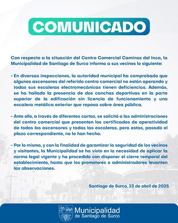 Foto: Municipalidad de Santiago de