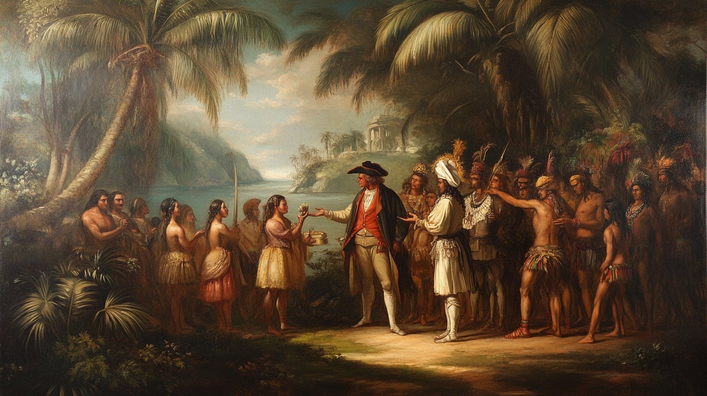 Cristóbal Colón desembarcando en América en 1492, marcando el inicio de una era de exploración y colonización. - (Imagen Ilustrativa Infobae)