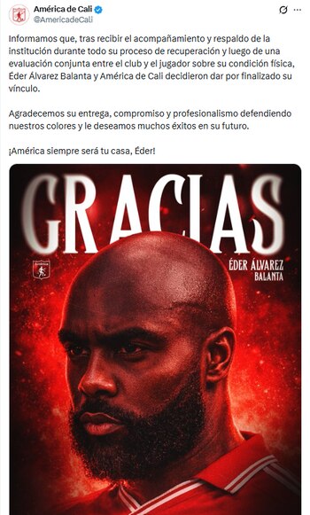 América de Cali confirmó que