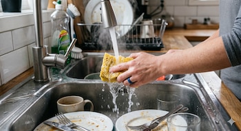 Antes de congelar la esponja, se recomienda enjuagarla y escurrirla bien para evitar acumulación de hielo - crédito (Imágen Ilustrativa Infobae)