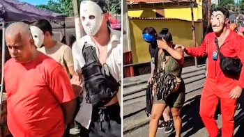 Policías disfrazados de ‘La casa